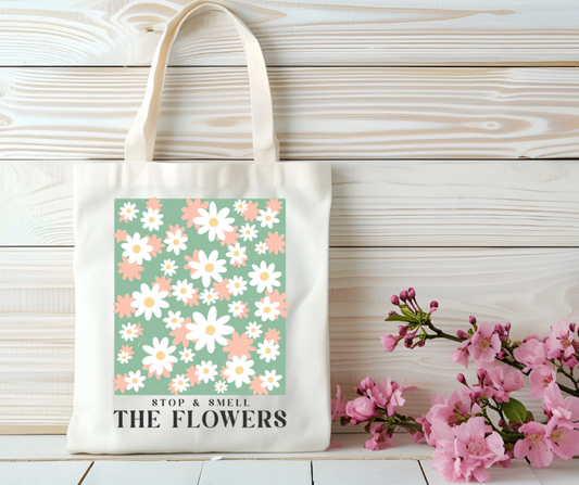 Spring flower tote bag